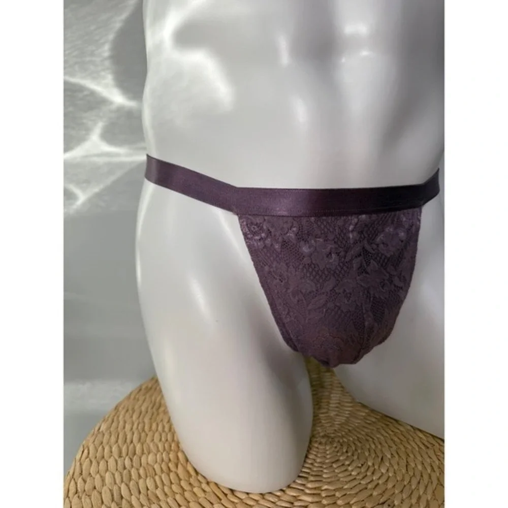 Cosabella Never Say Never Men's Italian Lace Thong Himalayan Sky Size XL